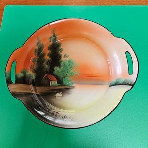 Noritake Japan hand painted trinket dish just beautiful graphics.